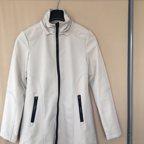 MELANIE LYNE long coat, Color Tan/Cream, size TP/XS - Picture 4 of 10